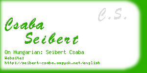 csaba seibert business card